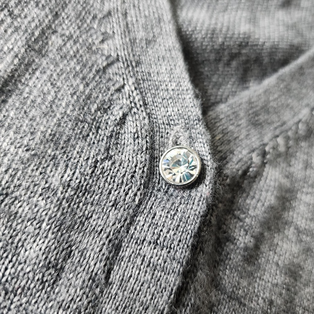 SARAH SPENCER Cardigan Womens Med Petite Wool Blend Knit‎ Pockets Classic Luxury - Picture 5 of 11